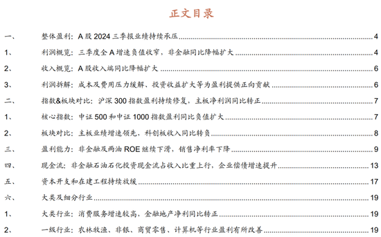 招商策略：三季报要点解读 非金融A股盈利继续承压，消费服务、TMT、非银等增速领先